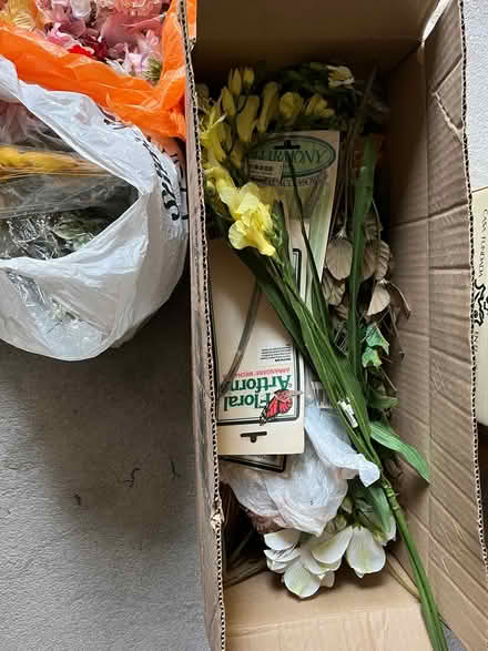 Photo of free Box of artificial flowers, wires (Shirley, Croydon) #3