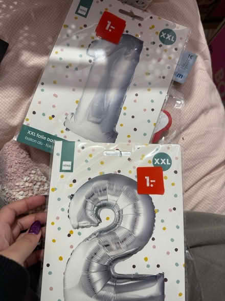 Photo of free 1 and 2 birthday balloons and card (Hackney Downs E5) #1