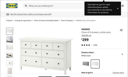 Photo of free IKEA Hemnes Chest of 8 Drawers (Hedon HU12) #1