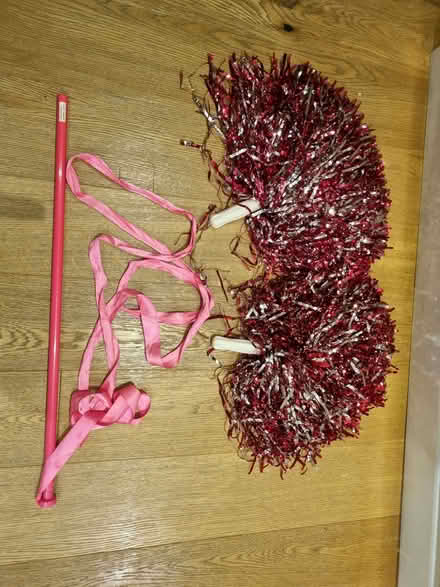 Photo of free Pom poms and gymnastics ribbon (Arborfield Garrison RG2) #1