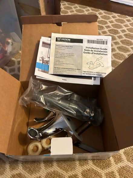 Photo of free Unused Moen Bathroom Faucet Kit (Chestnut Hill) #2