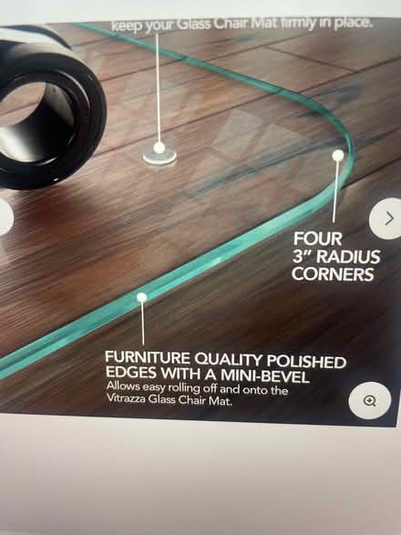 Photo of free Vitrazza glass chair mat (Warminster) #1