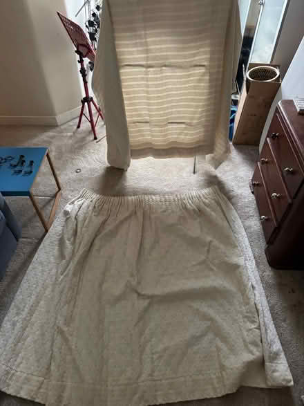 Photo of free Cream coloured curtains and rail (Ealing W5) #1