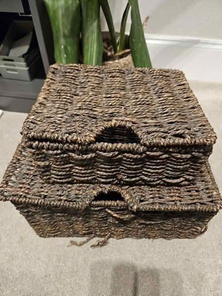 Photo of free Woven storage boxes (Purley, CR8 1) #3