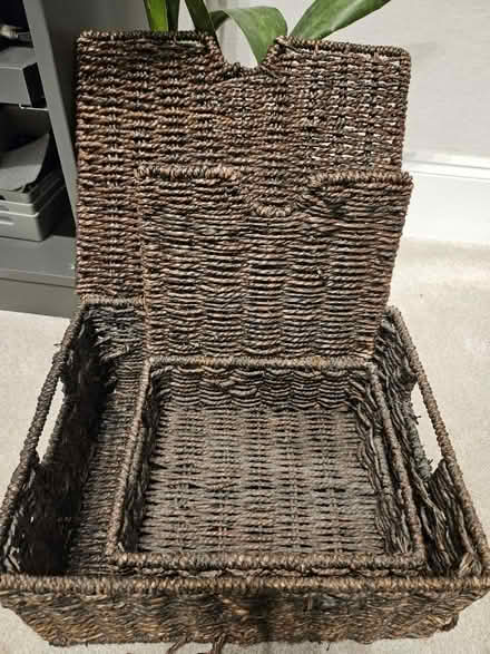 Photo of free Woven storage boxes (Purley, CR8 1) #2