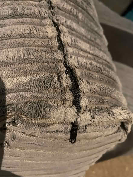 Photo of free Grey cord armchair (Hucclecote) #2