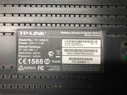 Photo of free TP-Link 300 Mbps Wireless N Gigabit ADSL2+ Modem Router (Temple Street OX4) #2