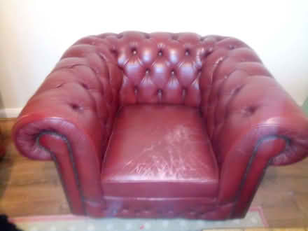 Photo of free Red Chesterfield armchair (E5) #1