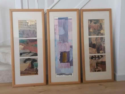 Photo of free 3 Wooden Frames with Abstract Art (Kings Langley WD4) #1