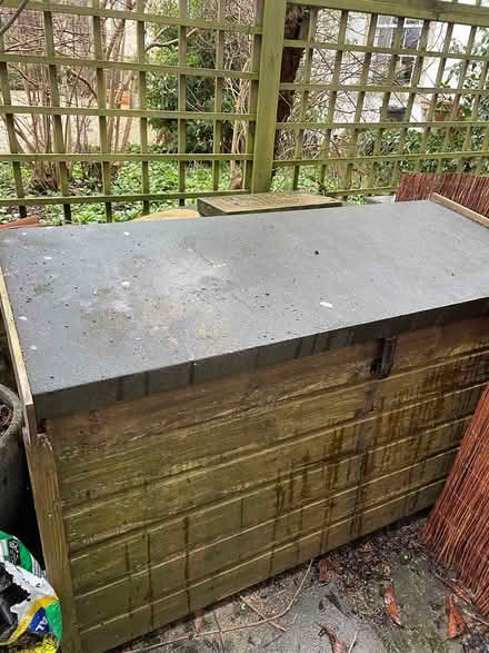 Photo of free Wooden Garden Storage Chest (Near Timsbury) #1