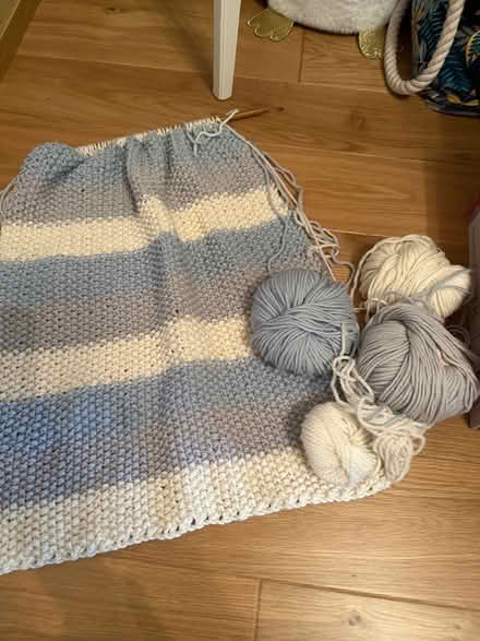 Photo of free Part knitted blanket (Purton) #1