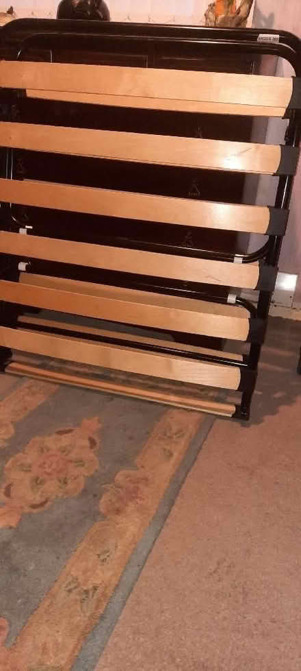 Photo of free Camp bed frame & small single matress (Derbyshire Hill WA9) #1