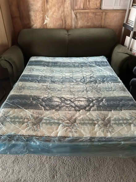 Photo of free Dark Green Pull Out Couch (Doon South Kitchener) #2