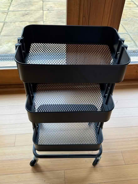 Photo of free Black 3 tier storage trolley (Ikea) (Micheldever, SO21 3DF) #1