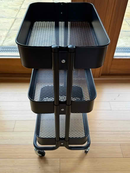 Photo of free Black 3 tier storage trolley (Ikea) (Micheldever, SO21 3DF) #2