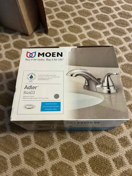 Photo of free Unused Moen Bathroom Faucet Kit (Chestnut Hill) #1