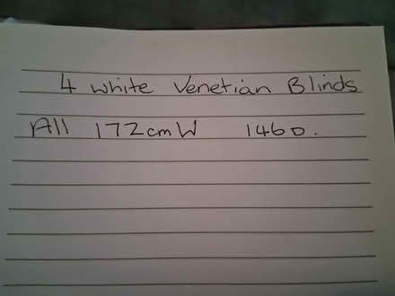 Photo of free 4 White Venetian Blind (Ely CF5) #2