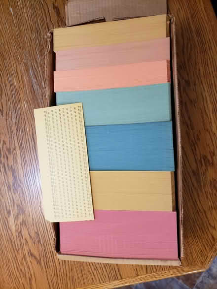 Photo of free box of computer punch cards, zipcode 20905 #1