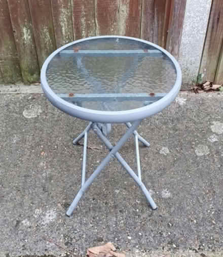 Photo of free Glass Topped Small Fold Up Table (CT8) #1
