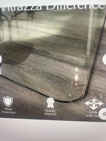 Photo of free Vitrazza glass chair mat (Warminster) #3