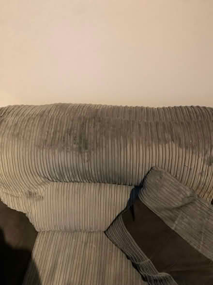 Photo of free Grey cord armchair (Hucclecote) #3