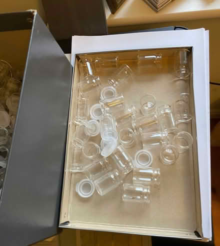 Photo of free Small glass bottles with lids (Halton LA2) #1