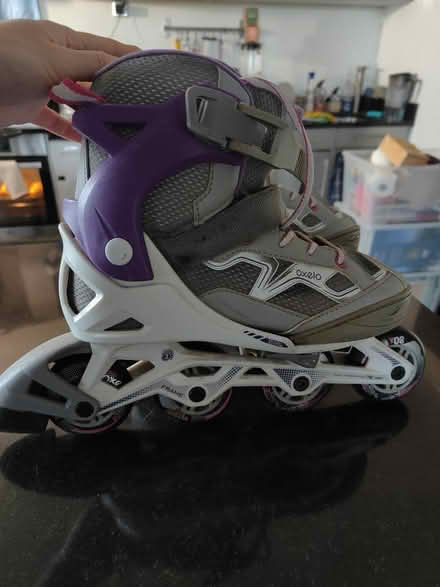 Photo of free Roller skates (purple/grey) (Surrey Quays Station SE16) #1