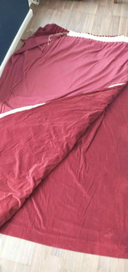 Photo of free Wine coloured velvet curtains/fabric (204cm drop) (Aspley Guise MK17) #1
