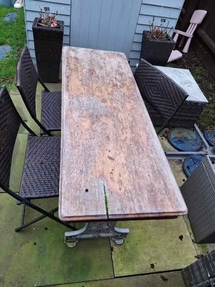 Photo of free Old cast iron pub table (Little Dawley TF4) #2