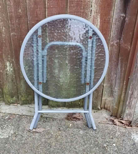 Photo of free Glass Topped Small Fold Up Table (CT8) #2
