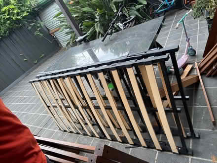 Photo of free 2 metal beds and 1 mattress (Richmond) #1