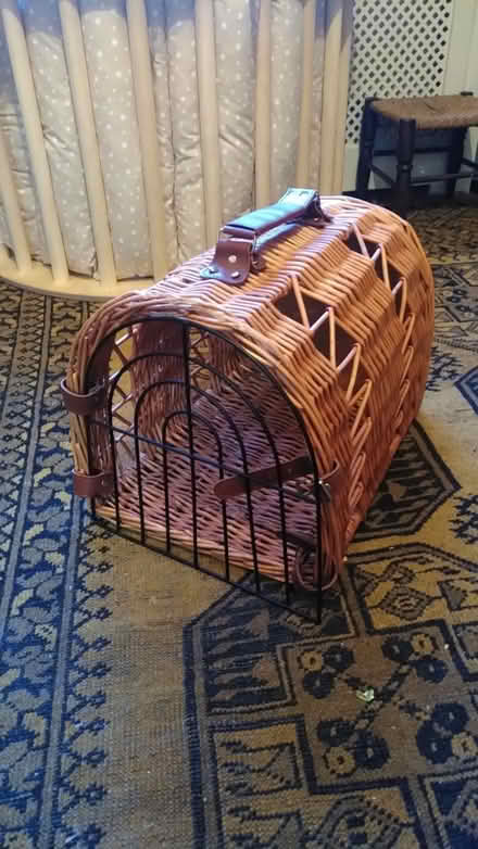 Photo of free Wicker cat carrier (Downham) #2