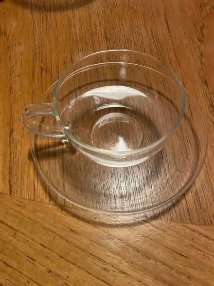 Photo of free Glass tea cup and plate (L8) #1