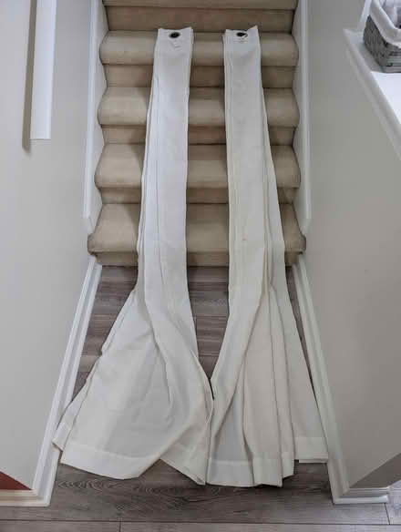Photo of free Two White Curtains (Oyster Point) #1