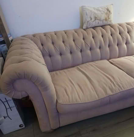 Photo of free Large Dusky Pink Chesterfied Sofa (Clayton Brook PR5) #1