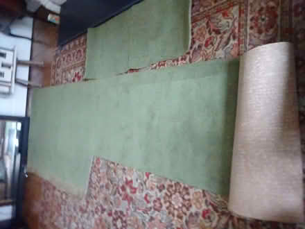 Photo of free All wool carpet offcut mid Green (Cheadle Hulme SK8) #1