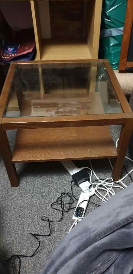 Photo of free Square coffee table with glass top (Chorley Moor PR7) #3