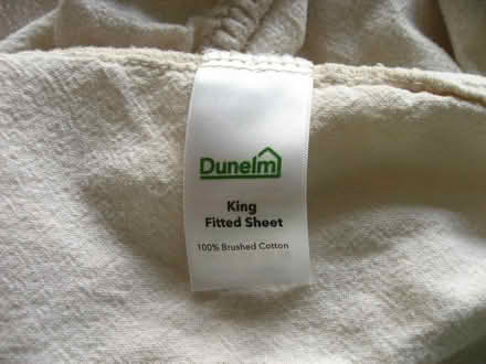 Photo of free Cream King Size Fitted Sheet – Brushed Cotton (East Lavant PO19) #1