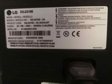 Photo of free 22" LG TV & Remote - Fully Working (CR3) #4