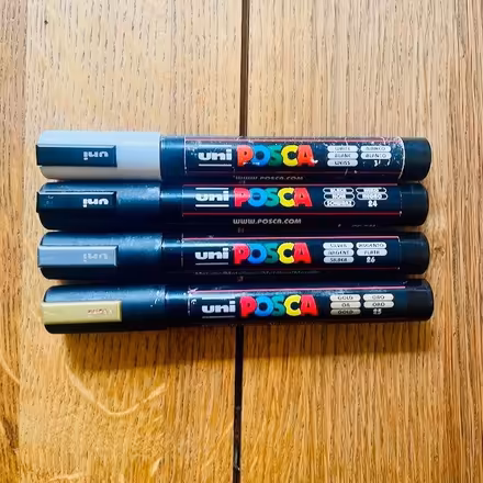 Photo of free Posca UNI Pens, Black, White, Gold, Silver (City of Bristol BS5) #2