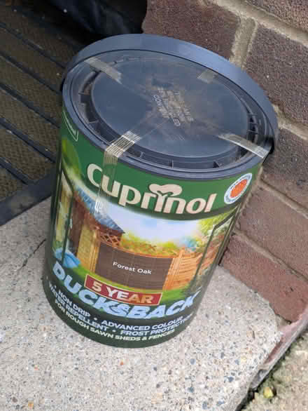Photo of free Cuprinol 5L Forest Oak Ducksback for Sheds & Fences (Bedwell SG1) #1
