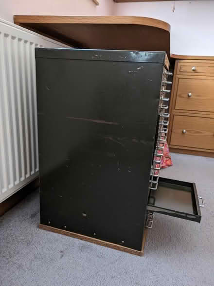 Photo of free Small metal filing cabinet (Steyning, near sports centre) #2