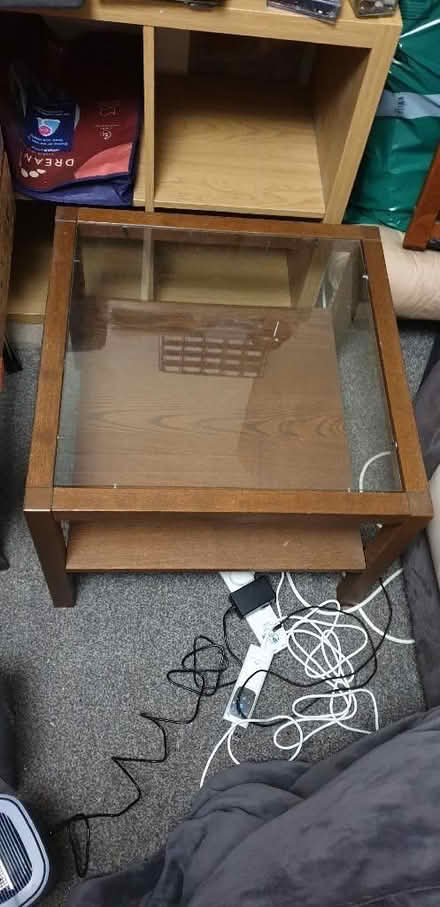 Photo of free Square coffee table with glass top (Chorley Moor PR7) #2