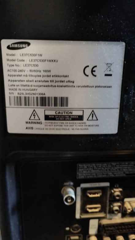 Photo of free Samsung 37" TV (Tankersley S75) #2