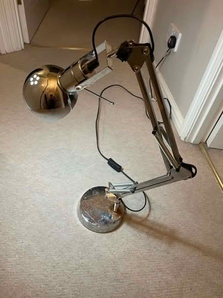 Photo of free Small chrome angle-poise lamp (Moss Side PR25) #1