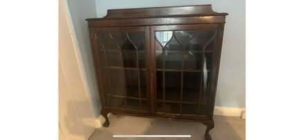 Photo of free Large wood glass cabinet (Wiveliscombe TA4) #1