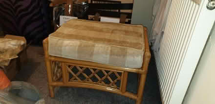 Photo of free Wicker padded stool footrest (Chorley Moor PR7) #1