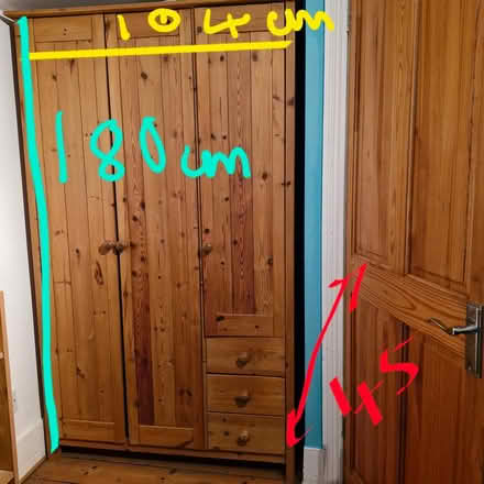 Photo of free Pine wardrobe/shelves & drawers (Forest Gate E7) #2