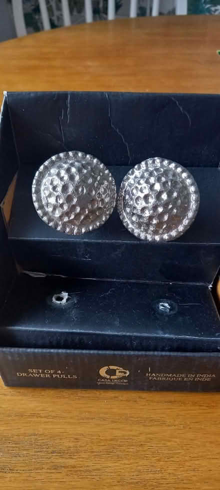 Photo of free 2 x silver metal drawer pulls (Harrogate HG2) #1