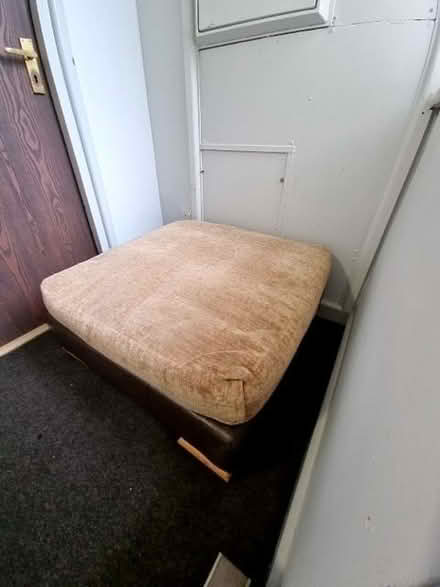Photo of free Brown & Beige Leather Seat / Footrest / Puffe (Park Hill S2) #2